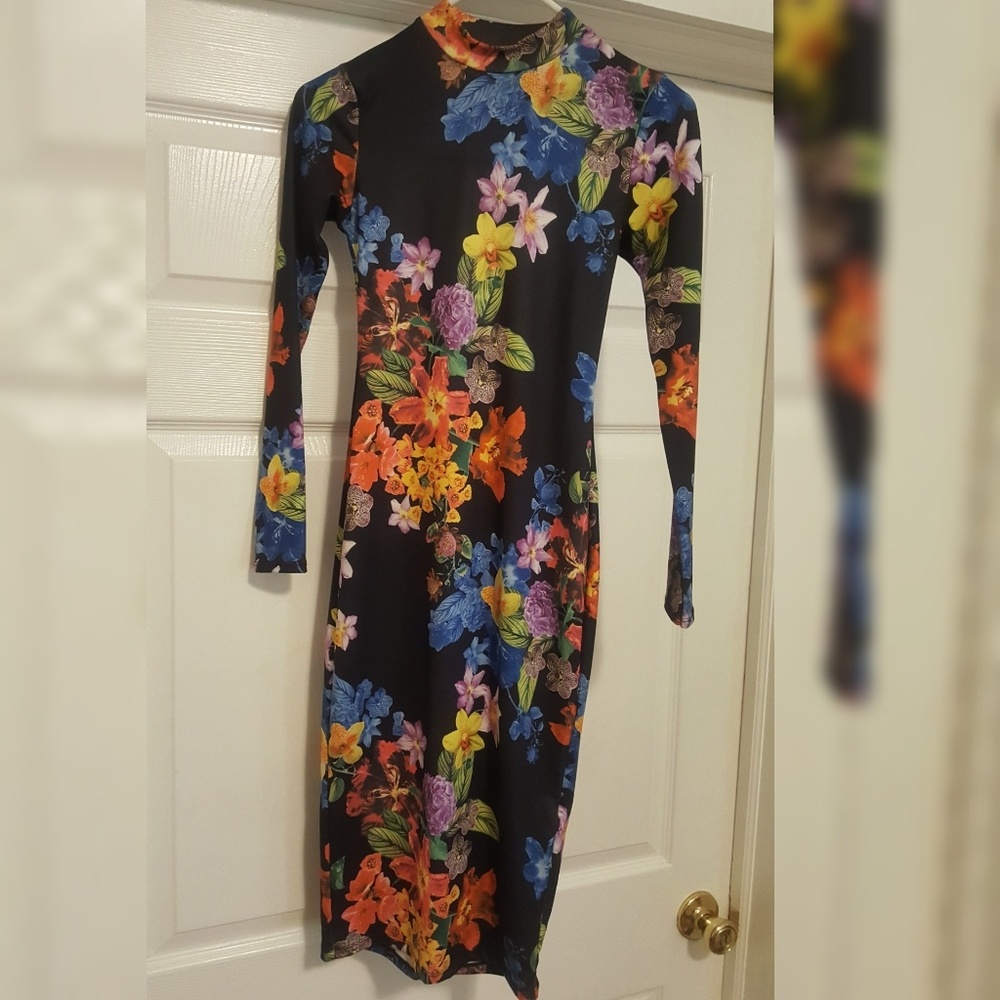 A beautiful multiple color bodycon dress